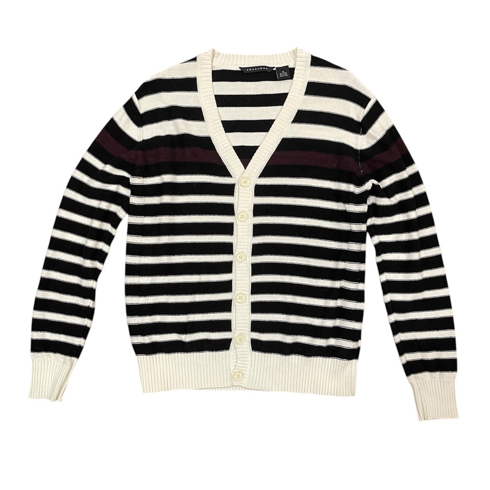 Sean John Striped Cardigan Size Medium